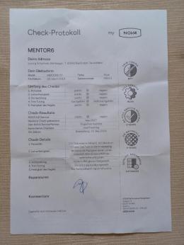 Mentor 6 XS Check Protokoll