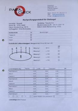 Pr&uuml;fungsprotokoll 1