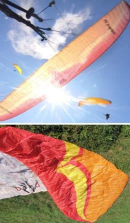 im Flug  |  Ansicht Obersegel